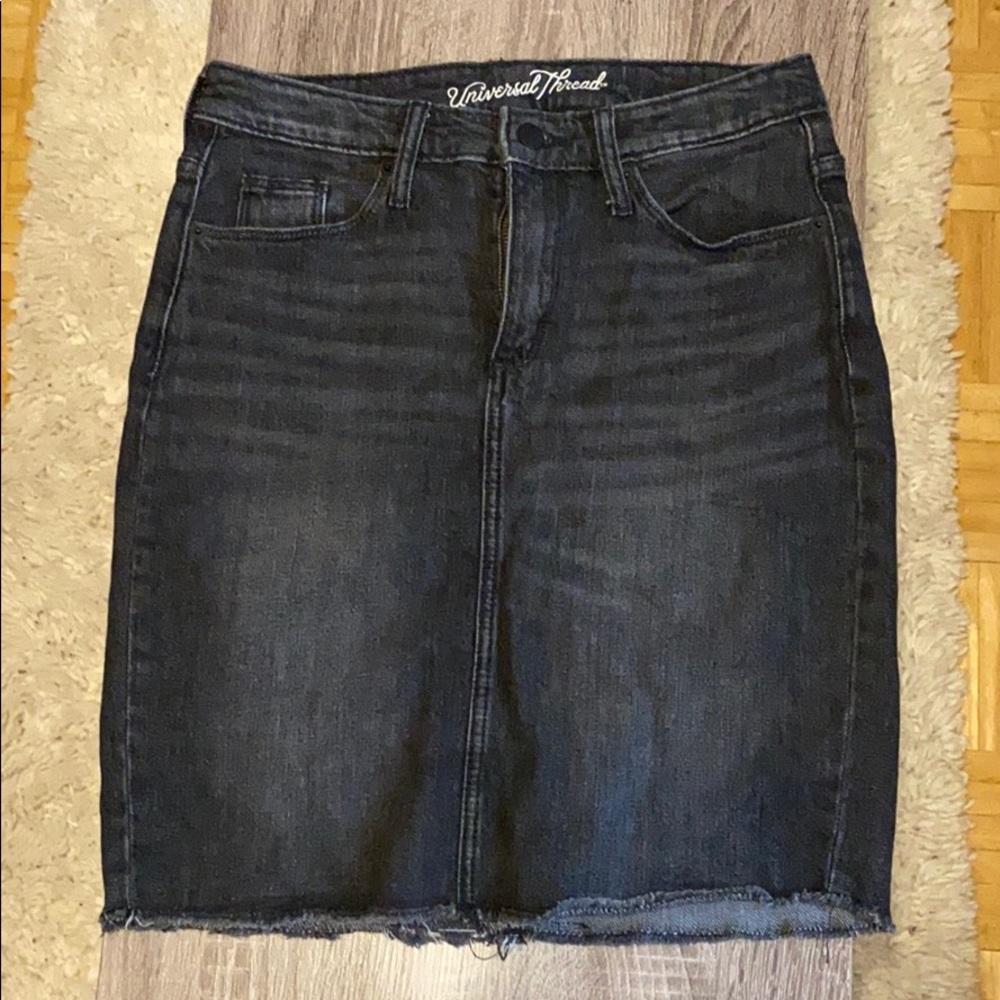 Black Jean Skirt